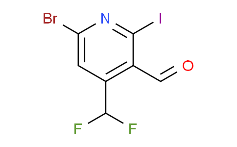 6-Bromo-4-(difluoromethyl)-2-iodopyridine-3-carboxaldehyde