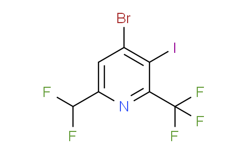 4-Bromo-6-(difluoromethyl)-3-iodo-2-(trifluoromethyl)pyridine