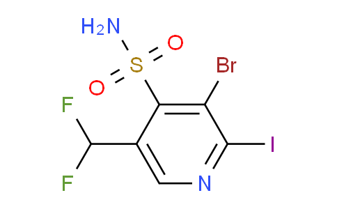 3-Bromo-5-(difluoromethyl)-2-iodopyridine-4-sulfonamide