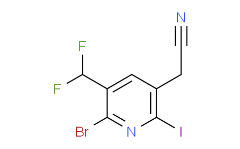 AM125448 | 1805365-78-9 | 2-Bromo-3-(difluoromethyl)-6-iodopyridine-5-acetonitrile