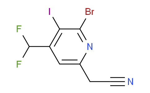 AM125450 | 1805422-34-7 | 2-Bromo-4-(difluoromethyl)-3-iodopyridine-6-acetonitrile