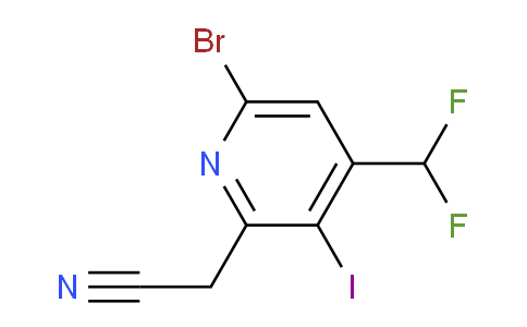 AM125452 | 1805243-69-9 | 6-Bromo-4-(difluoromethyl)-3-iodopyridine-2-acetonitrile