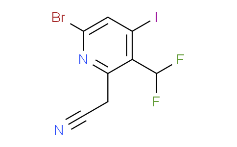 6-Bromo-3-(difluoromethyl)-4-iodopyridine-2-acetonitrile