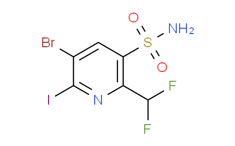 3-Bromo-6-(difluoromethyl)-2-iodopyridine-5-sulfonamide