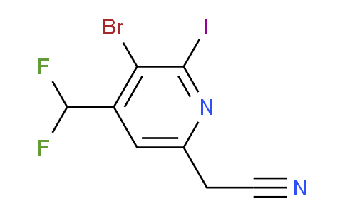 AM125468 | 1805168-81-3 | 3-Bromo-4-(difluoromethyl)-2-iodopyridine-6-acetonitrile