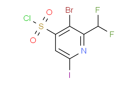 3-Bromo-2-(difluoromethyl)-6-iodopyridine-4-sulfonyl chloride