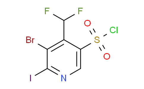 3-Bromo-4-(difluoromethyl)-2-iodopyridine-5-sulfonyl chloride