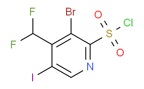 3-Bromo-4-(difluoromethyl)-5-iodopyridine-2-sulfonyl chloride