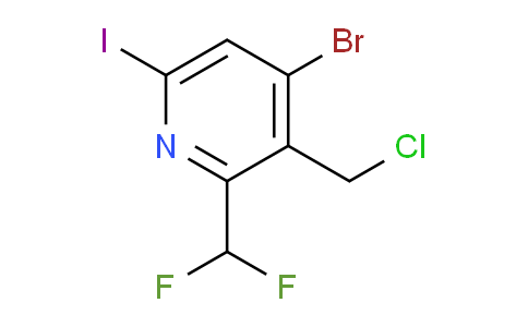 4-Bromo-3-(chloromethyl)-2-(difluoromethyl)-6-iodopyridine