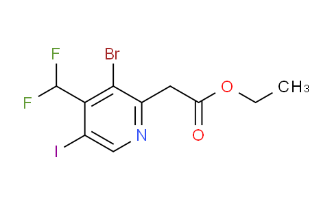 Ethyl 3-bromo-4-(difluoromethyl)-5-iodopyridine-2-acetate