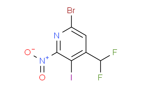 AM125582 | 1805919-75-8 | 6-Bromo-4-(difluoromethyl)-3-iodo-2-nitropyridine