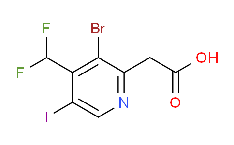 AM125636 | 1806910-50-8 | 3-Bromo-4-(difluoromethyl)-5-iodopyridine-2-acetic acid