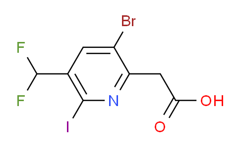 AM125643 | 1806910-60-0 | 3-Bromo-5-(difluoromethyl)-6-iodopyridine-2-acetic acid