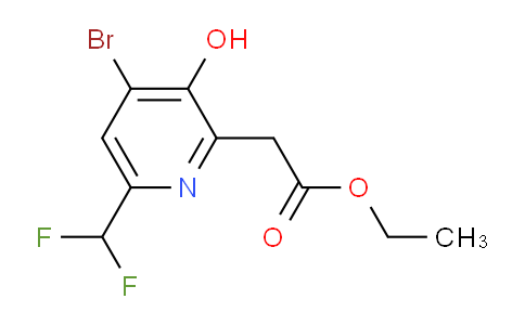 Ethyl 4-bromo-6-(difluoromethyl)-3-hydroxypyridine-2-acetate