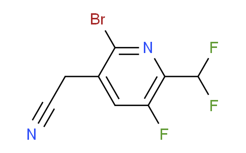 2-Bromo-6-(difluoromethyl)-5-fluoropyridine-3-acetonitrile