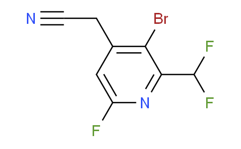 AM125759 | 1804495-55-3 | 3-Bromo-2-(difluoromethyl)-6-fluoropyridine-4-acetonitrile