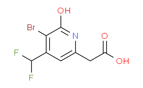 3-Bromo-4-(difluoromethyl)-2-hydroxypyridine-6-acetic acid