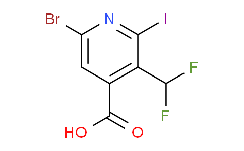 6-Bromo-3-(difluoromethyl)-2-iodopyridine-4-carboxylic acid