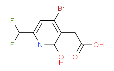 4-Bromo-6-(difluoromethyl)-2-hydroxypyridine-3-acetic acid