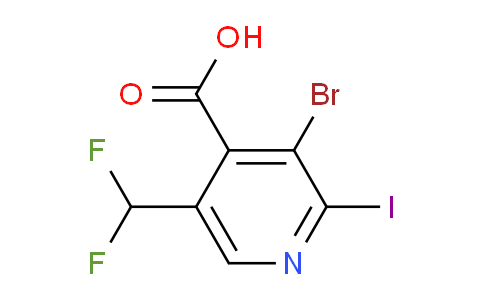 AM125796 | 1805375-41-0 | 3-Bromo-5-(difluoromethyl)-2-iodopyridine-4-carboxylic acid