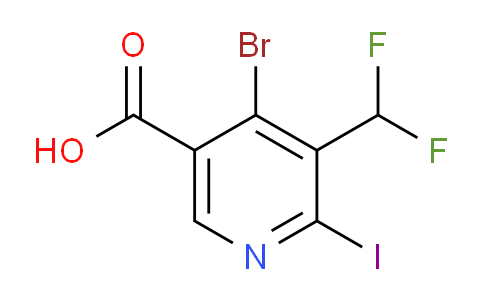 AM125804 | 1805416-24-3 | 4-Bromo-3-(difluoromethyl)-2-iodopyridine-5-carboxylic acid