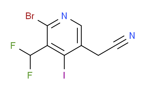 2-Bromo-3-(difluoromethyl)-4-iodopyridine-5-acetonitrile