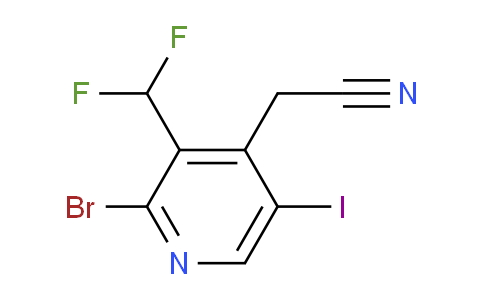 2-Bromo-3-(difluoromethyl)-5-iodopyridine-4-acetonitrile