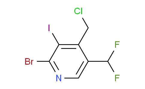 2-Bromo-4-(chloromethyl)-5-(difluoromethyl)-3-iodopyridine