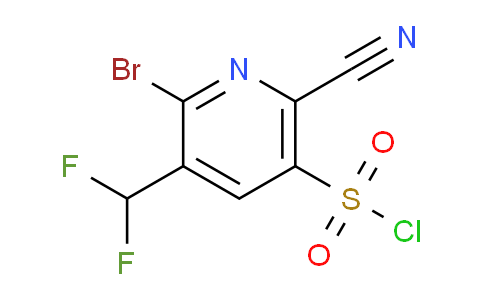 2-Bromo-6-cyano-3-(difluoromethyl)pyridine-5-sulfonyl chloride