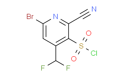 6-Bromo-2-cyano-4-(difluoromethyl)pyridine-3-sulfonyl chloride