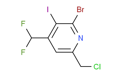 2-Bromo-6-(chloromethyl)-4-(difluoromethyl)-3-iodopyridine