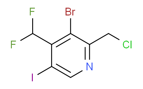 3-Bromo-2-(chloromethyl)-4-(difluoromethyl)-5-iodopyridine