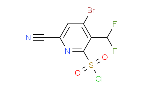 4-Bromo-6-cyano-3-(difluoromethyl)pyridine-2-sulfonyl chloride