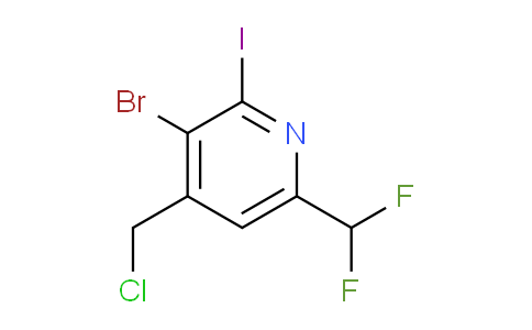 3-Bromo-4-(chloromethyl)-6-(difluoromethyl)-2-iodopyridine