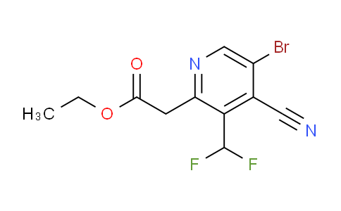 Ethyl 5-bromo-4-cyano-3-(difluoromethyl)pyridine-2-acetate