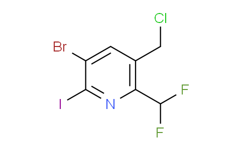 3-Bromo-5-(chloromethyl)-6-(difluoromethyl)-2-iodopyridine