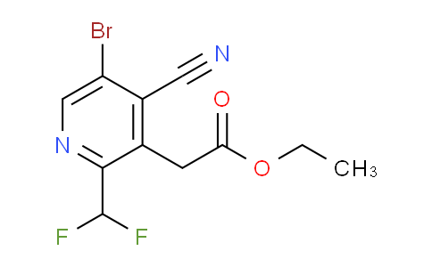 Ethyl 5-bromo-4-cyano-2-(difluoromethyl)pyridine-3-acetate