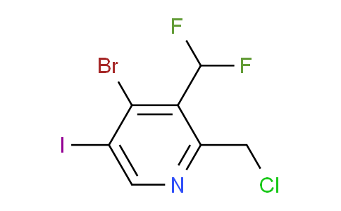 4-Bromo-2-(chloromethyl)-3-(difluoromethyl)-5-iodopyridine