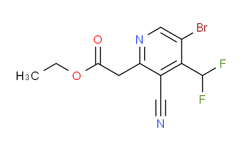 Ethyl 5-bromo-3-cyano-4-(difluoromethyl)pyridine-2-acetate