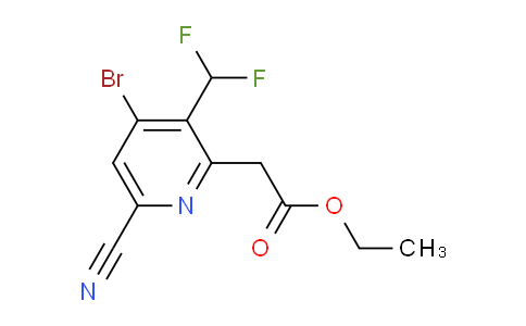 AM125966 | 1806834-05-8 | Ethyl 4-bromo-6-cyano-3-(difluoromethyl)pyridine-2-acetate