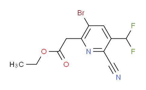 AM125975 | 1805344-20-0 | Ethyl 5-bromo-2-cyano-3-(difluoromethyl)pyridine-6-acetate