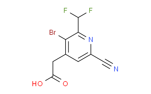 AM126001 | 1804632-79-8 | 3-Bromo-6-cyano-2-(difluoromethyl)pyridine-4-acetic acid
