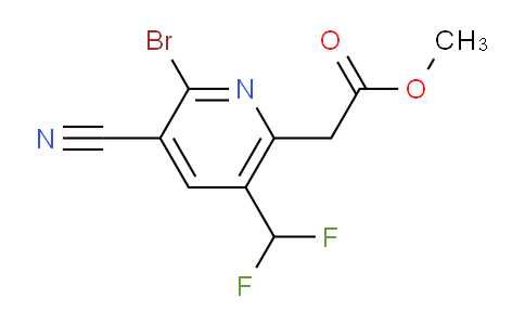 Methyl 2-bromo-3-cyano-5-(difluoromethyl)pyridine-6-acetate