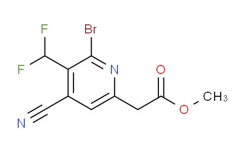 Methyl 2-bromo-4-cyano-3-(difluoromethyl)pyridine-6-acetate