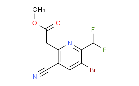 Methyl 3-bromo-5-cyano-2-(difluoromethyl)pyridine-6-acetate