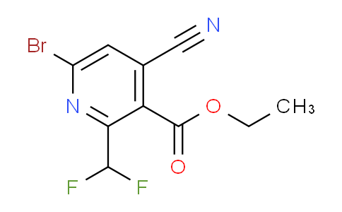 Ethyl 6-bromo-4-cyano-2-(difluoromethyl)pyridine-3-carboxylate