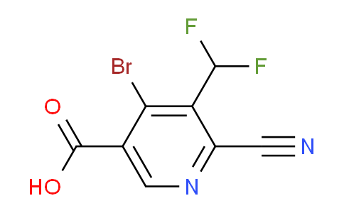 4-Bromo-2-cyano-3-(difluoromethyl)pyridine-5-carboxylic acid