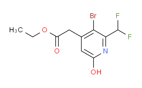 Ethyl 3-bromo-2-(difluoromethyl)-6-hydroxypyridine-4-acetate