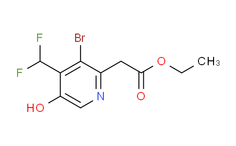 Ethyl 3-bromo-4-(difluoromethyl)-5-hydroxypyridine-2-acetate