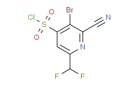 3-Bromo-2-cyano-6-(difluoromethyl)pyridine-4-sulfonyl chloride